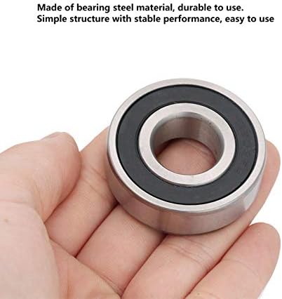 Packung mit 10 Rillenkugellagern 6203-2RS, 17 x 40 mm, geräuschloses, langsam laufendes Stahllager,