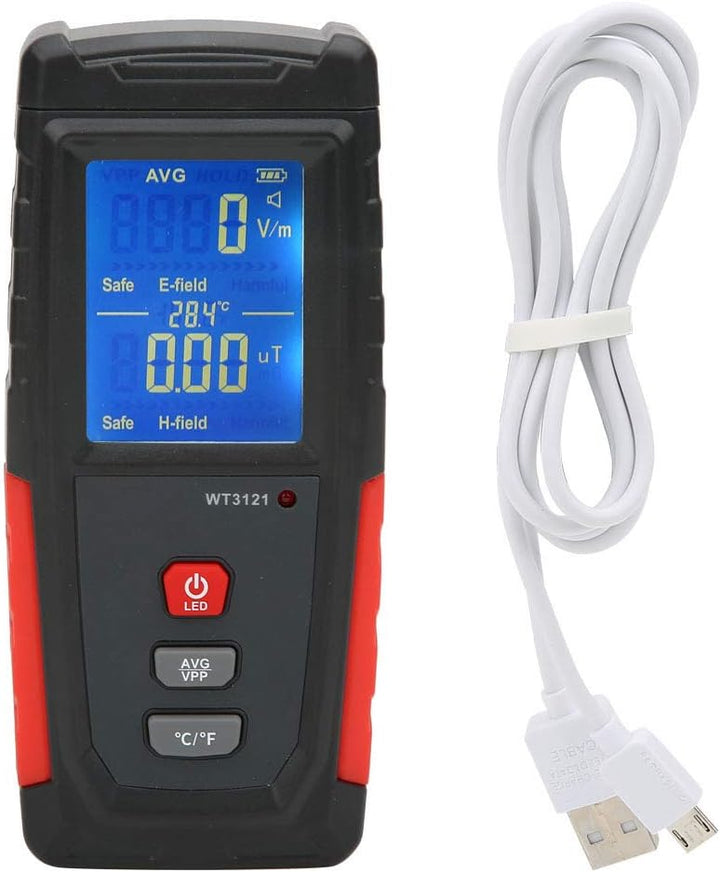 EMF Meter EMF Messgerät Mini LCD Tragbar Elektromagnetische Strahlung Detektor Strahlungsdetektor di
