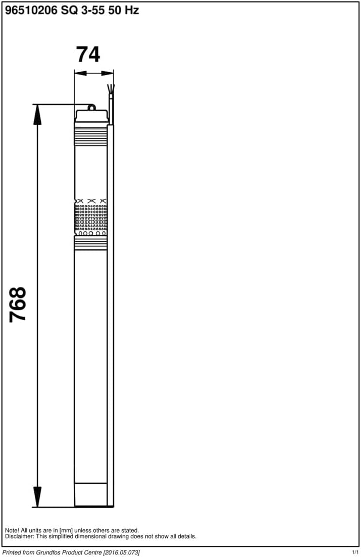 Grundfos SQ Tauchpumpe SQ3 – 55 1 x 230 V 0,7 – 1,05 kW 3 "