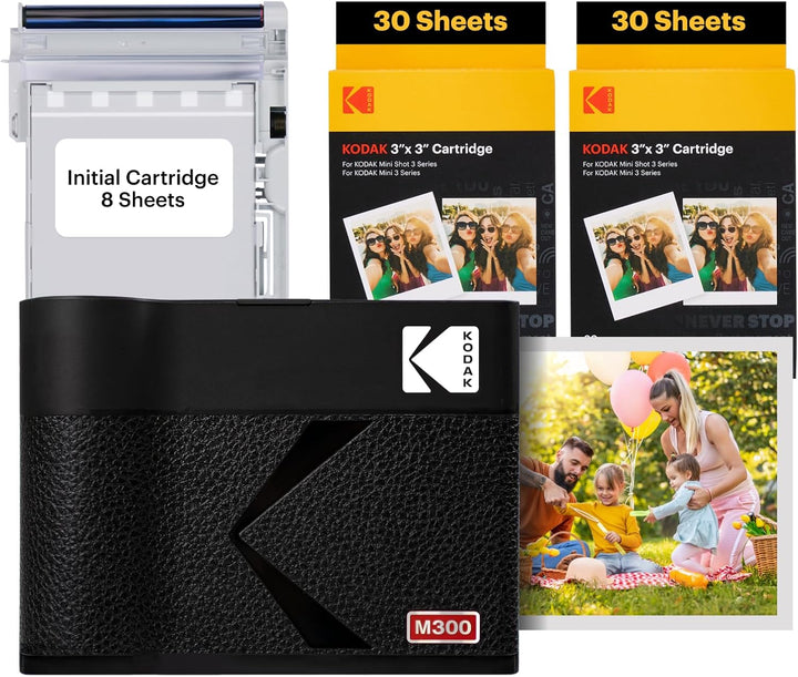 KODAK Fotodrucker Mini 3 ERA Impresora + Pack con 68 Hojas schwarz, Impresora + Pack con 68 Hojas sc