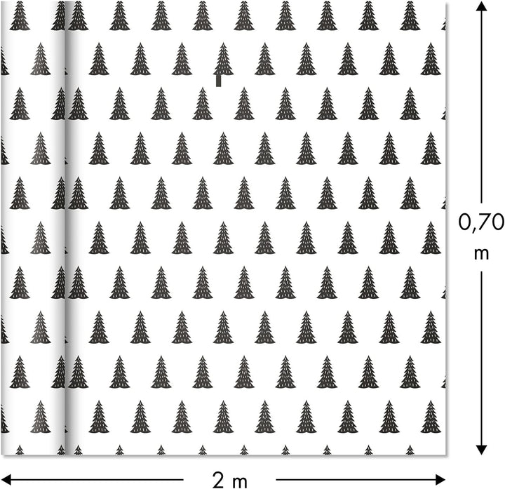 Clairefontaine 211424AMZC - Packung mit 12 Rollen Geschenkpapier Excellia, 2 m x 70 cm, 80g, 1 Pack,