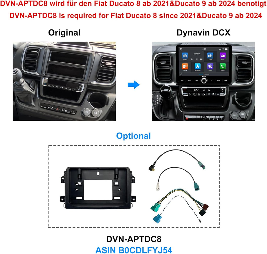 DYNAVIN Android Autoradio Navi für FIAT Ducato Citroën Jumper II Peugeot Boxer II: 10,1 Zoll Radio m