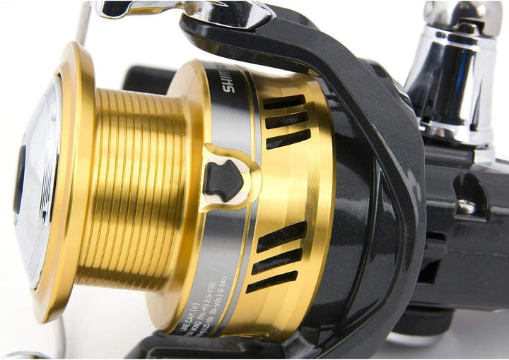 Shimano SH2500R Spinning Angelrolle mit Heckbremse, Schwarz