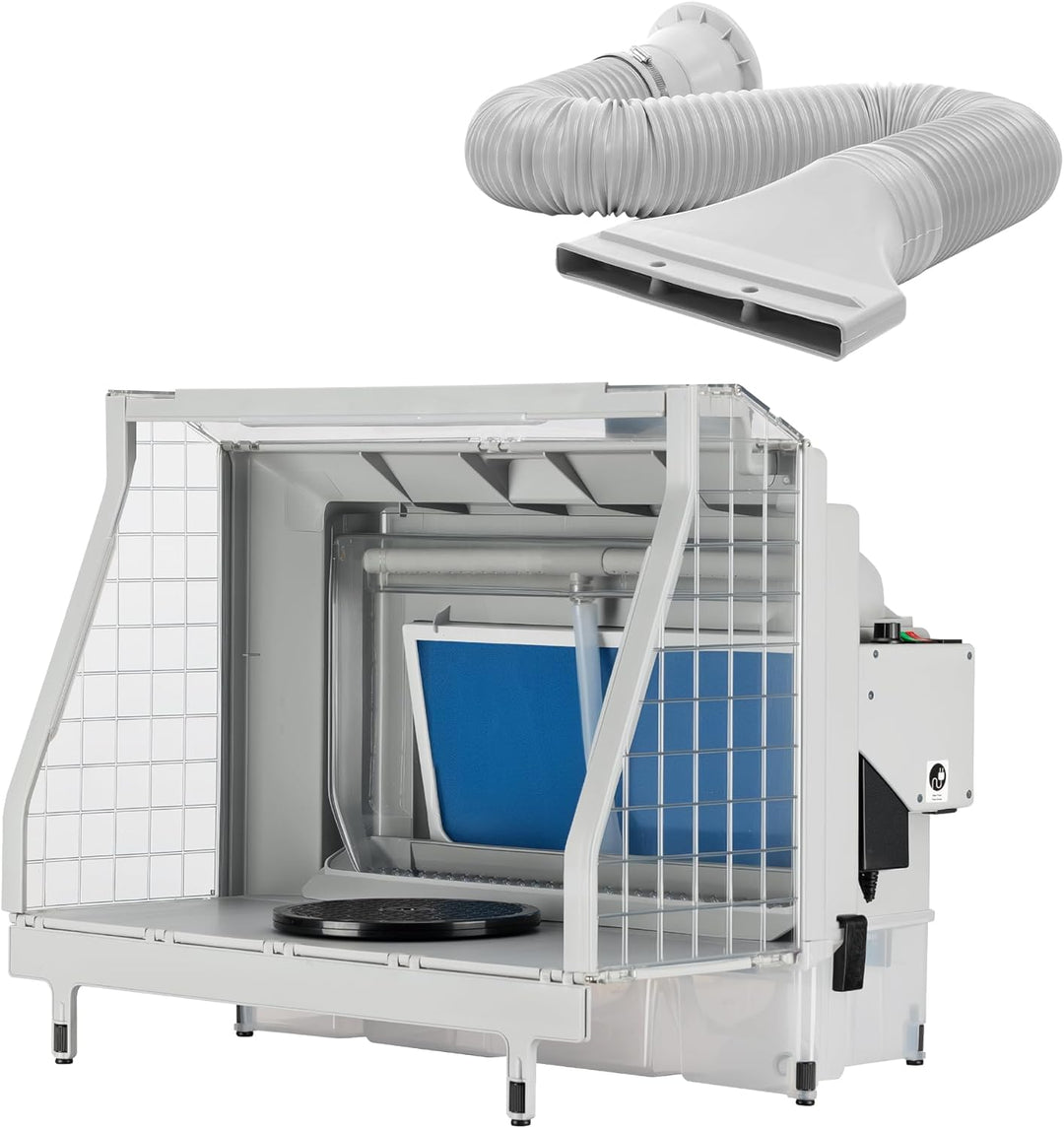 XPOtool Airbrush Absauganlage mit Wasserwand 11m³/min Wasserfall Wasserschild mit LED und Lüfter