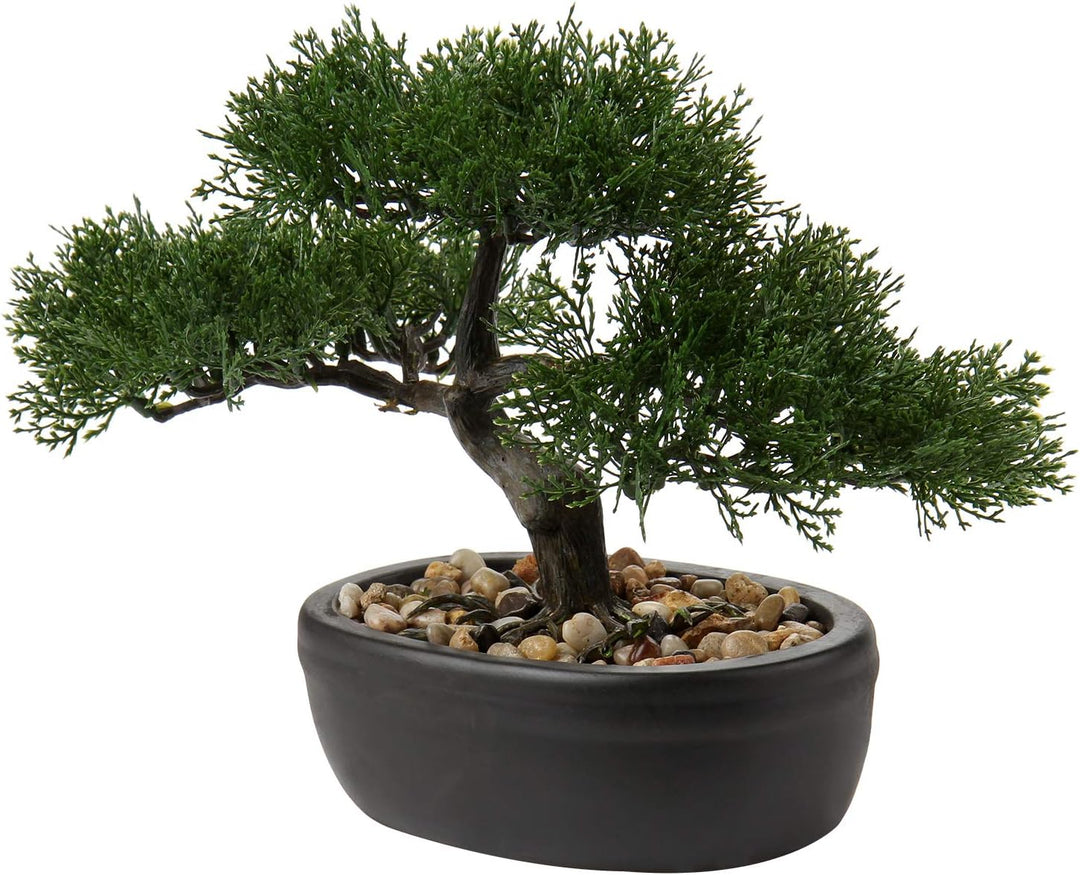 Briful Kunstbonsai Naturgetreue Künstliche Pflanze Kunstbaum Bonsai Zeder Kiefer Podocarpus Plastik