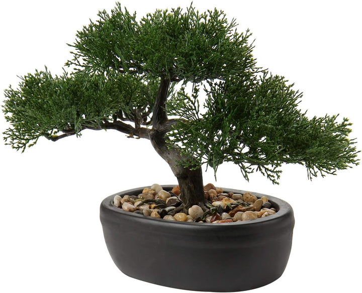 Briful Kunstbonsai Naturgetreue Künstliche Pflanze Kunstbaum Bonsai Zeder Kiefer Podocarpus Plastik