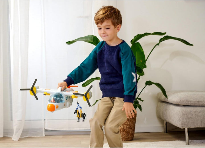 Simba 109252615 Feuerwehrmann Sam Rettungsflugzeug Fire Swift (42 cm) -grosses Spielzeug Flugzeug mi