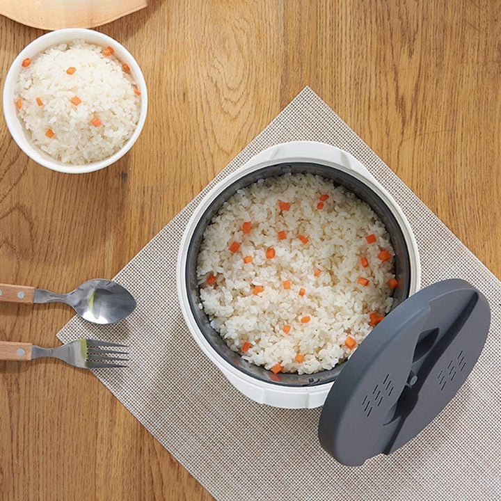 Mikrowellen Reiskocher, 2L Multifunktions Dampfgarer mit Filterabdeckung, Gedämpfter Reiskocher, Sch
