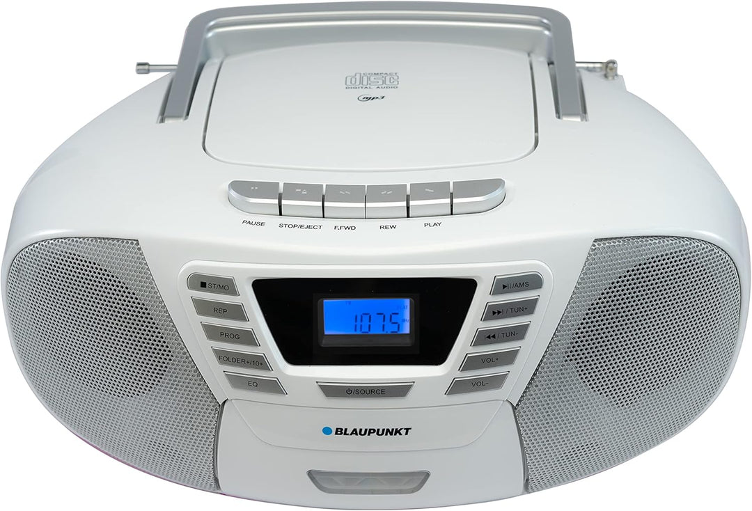 Blaupunkt B 120 WH tragbarer Kinder CD Player mit Bluetooth | Kassettenrekorder Kinder | Hörbuch Fun