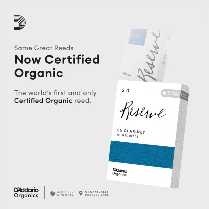 D'Addario Reserve Blätter für Bb-Klarinette (Böhm) Stärke 3.0 (10 Stück) Stärke 3,0 Non-Organic, Stä