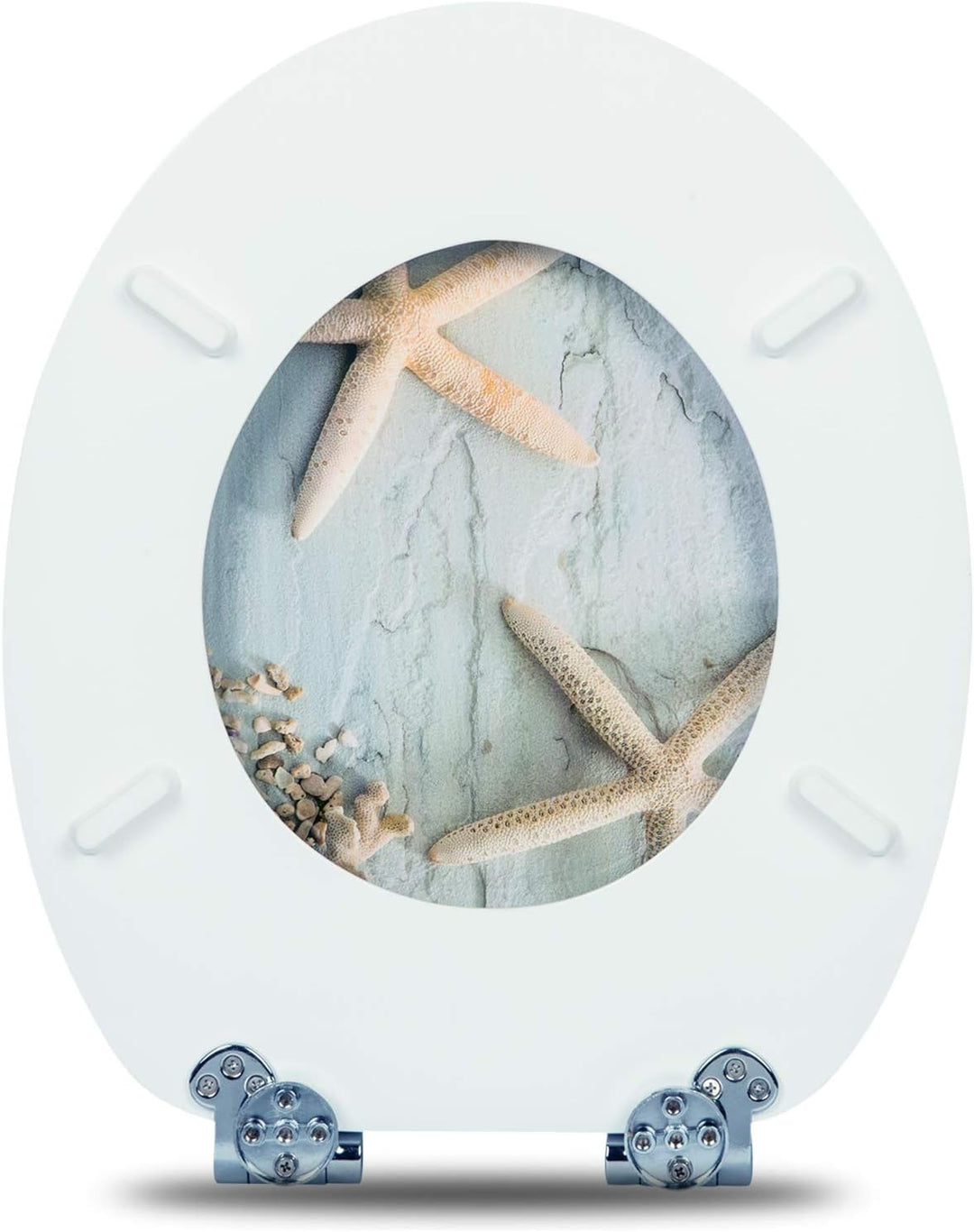 WOLTU #2 Premium WC-Sitz Toilettensitz mit Absenkautomatik, MDF Holzkern, Softclose Scharnier, Antib