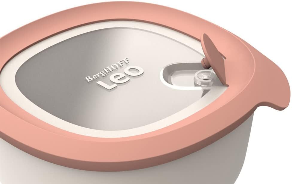 Berghoff 3950220 Set mit 3 stapelbaren Lebensmittelbehältern, Deckel aus Silikon, geeignet für Kühls