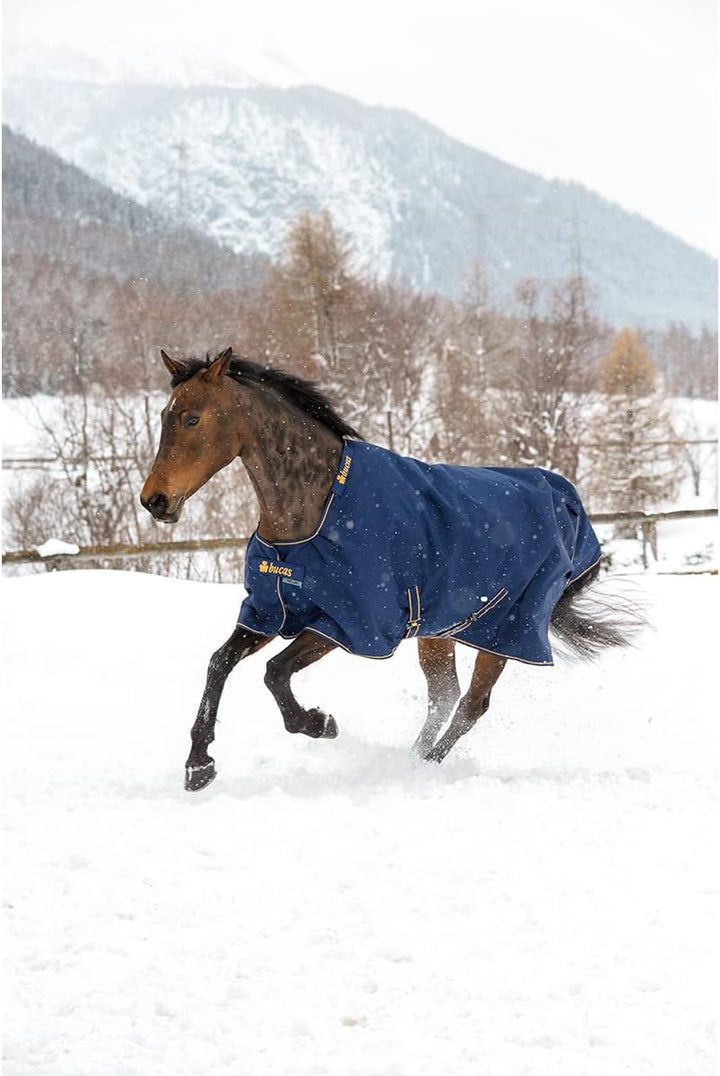 Bucas Irish Turnout 150 g Navy Gold Winterdecke, Regendecke 120cm, 120cm