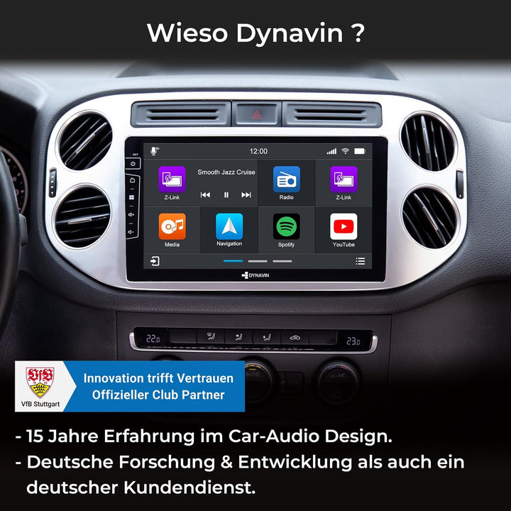 DYNAVIN Android Autoradio Navi Kompatibel für VW Golf 5 Plus | Tiguan 2007-2016, mit 4 * 100W DSP Ve