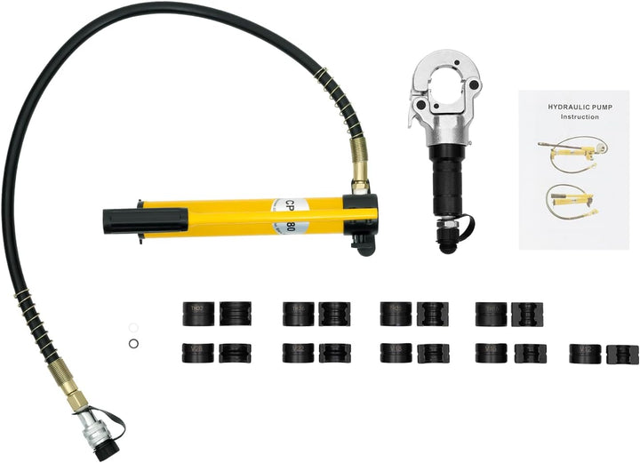 BJTDLLX Hydraulische Presszange Hydraulik Crimpzange V-T Kontur Radialpresse Kupferrohr 360° Verbund