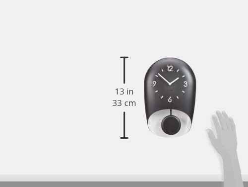 Guzzini - Home, BELL Wanduhr mit Pendel, Pendeluhr - Kohle, 22x8xh 33 cm - 168604209 One Size Grau,