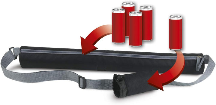 EASYmaxx Dosen-Kühltasche 70cm bis zu 5X 0,5l Dosen isoliertes Kühlfach mit Reissverschluss, Tragegu