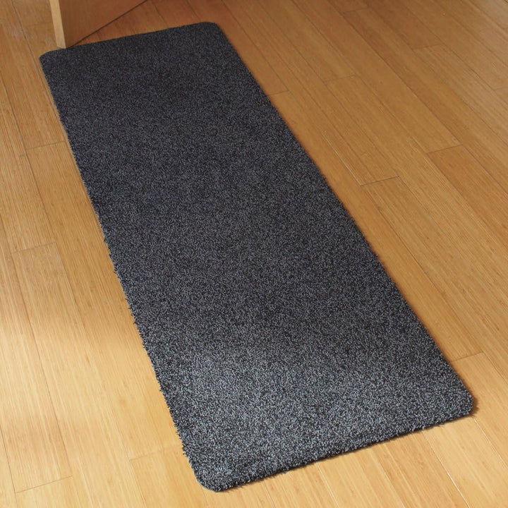 JVL Tanami Fussmatte, zweifarbig, Baumwolle Polyester Gummi, anthrazit, 50 x 150 cm Anthrazit 50 x 1