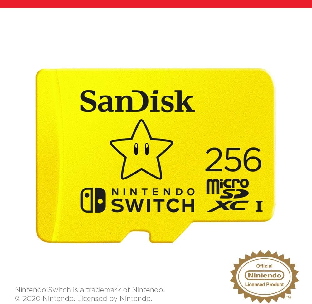 SanDisk microSDXC UHS-I Speicherkarte für Nintendo Switch 256 GB (U3, Class 10, 100 MB/s Übertragung