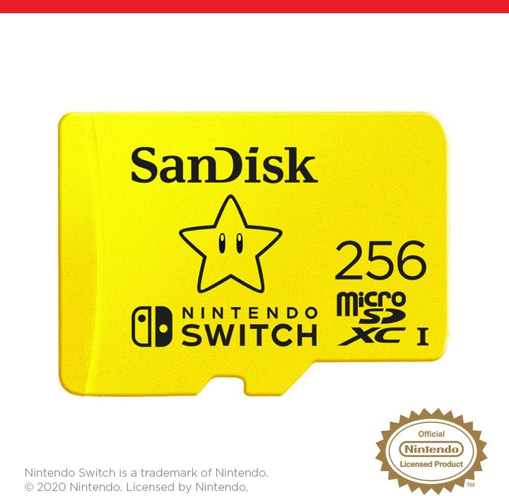SanDisk microSDXC UHS-I Speicherkarte für Nintendo Switch 256 GB (U3, Class 10, 100 MB/s Übertragung