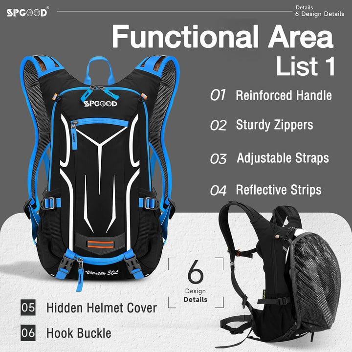 SPGOOD Fahrradrucksack 20L/25L/30L (9 Farben)-Wasserdichter Ultraleicht-für Damen & Herren Multifunk