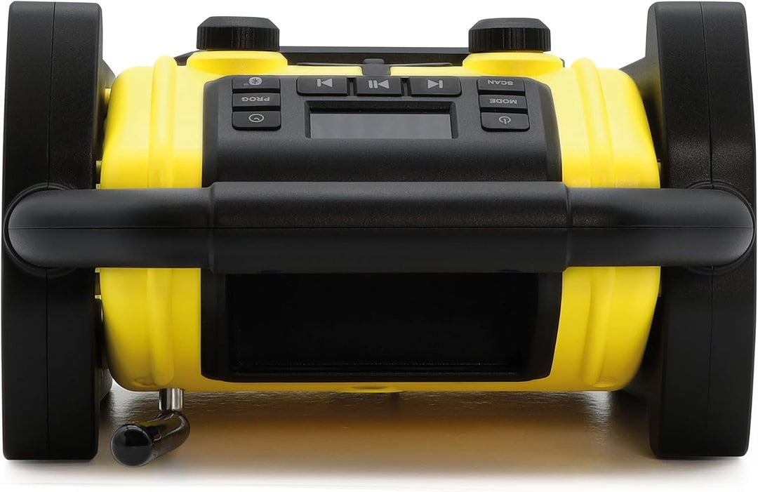 Metronic 477217 Baustellenradio Bluetooth tragbar FM stossfest/Musikleistung insgesamt 30 W Radio US