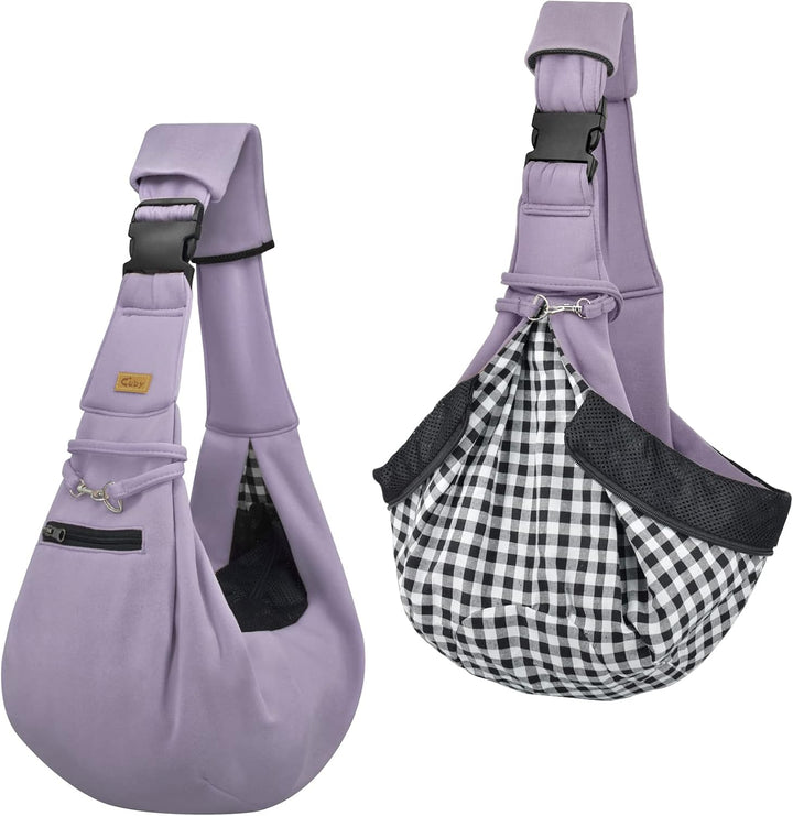 Cuby Hundetragetasche für kleine Hunde, freihändig verwendbar, atmungsaktiv, Baumwolle, sichere Reis