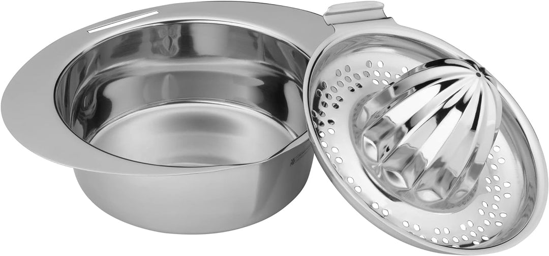 WMF Gourmet Zitronenpresse Edelstahl 13cm, Zitruspresse manuell, Cromargan Edelstahl mattiert, für Z