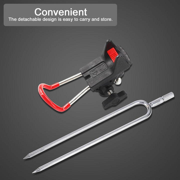 Leeko Rutenhalter, Angelrute Halter 2 Stück Edelstahl Universal Ruten Ständer 360°Verstellbar Angelr