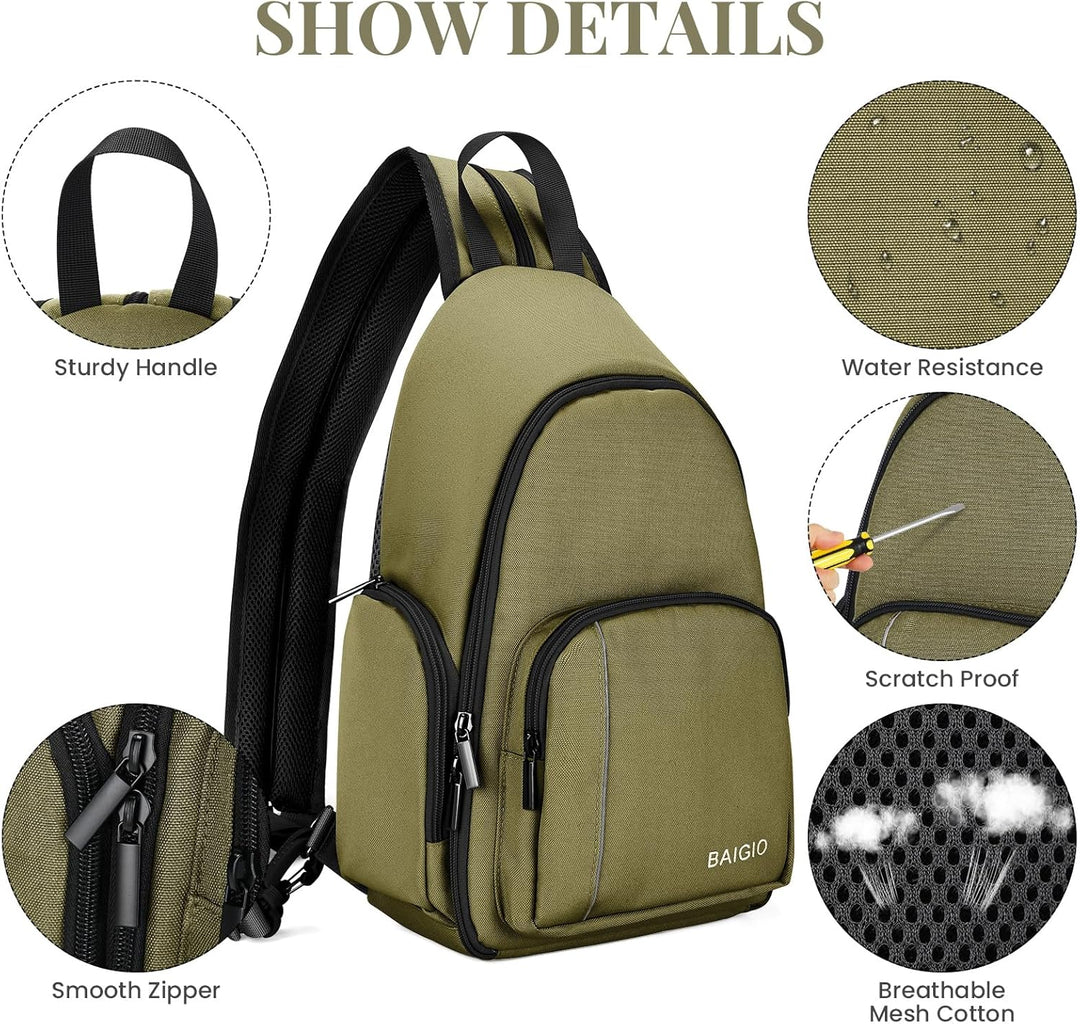 BAIGIO Multifunktional Kamerarucksack DSLR Kameratasche Fotorucksack Brusttasche Wasserabweisend Kam