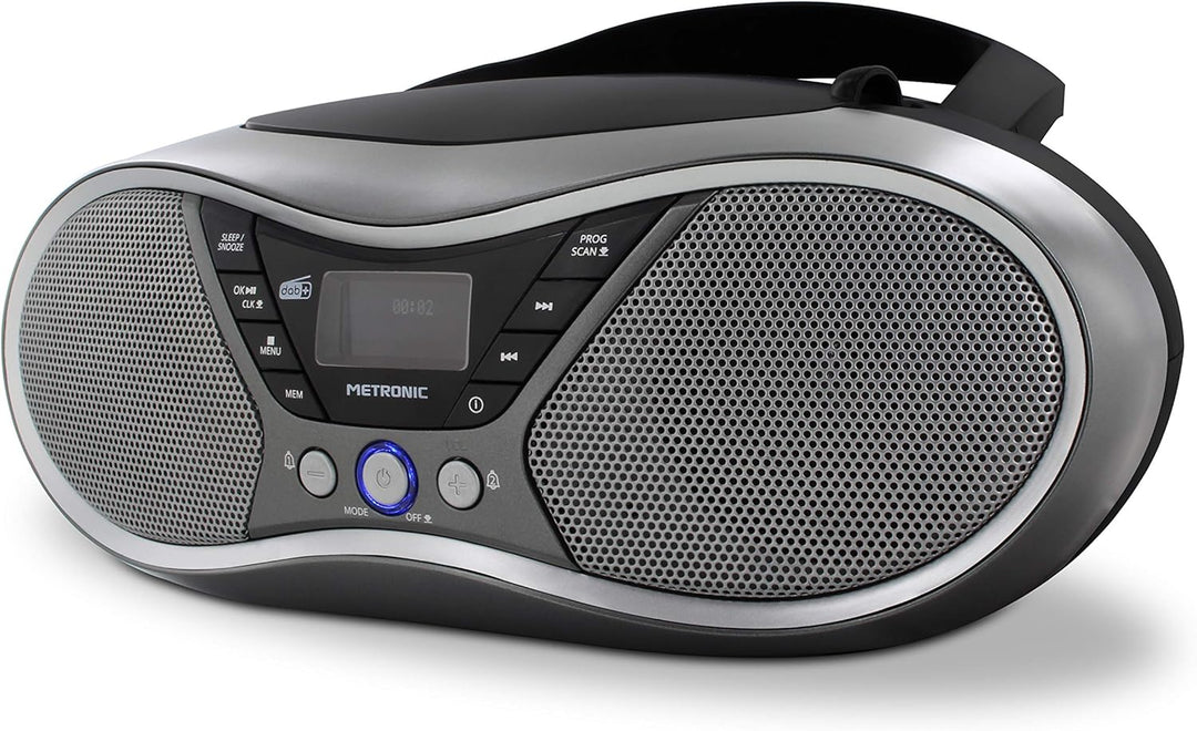 Metronic CD-Player Digital DAB/UKW/RDS, Grau/Schwarz, 477171 Black DAB+ Einzigartig, Black DAB+ Einz
