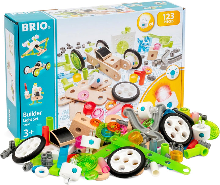 BRIO Builder 34593 Licht-Konstruktionsset, 120 TLG. - Das kreative Konstruktionsspielzeug aus Schwed