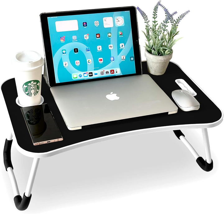 unycos - Klappbarer Laptoptisch, Betttablett, Leseständer, Computertisch, Frühstückstablett, Beistel