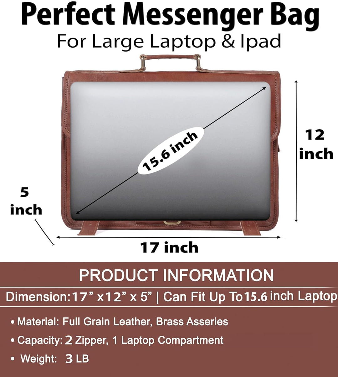 Alaska exports Leder-Laptoptasche | Leder-Kuriertasche für Damen und Herren | Aktentaschen für Herre