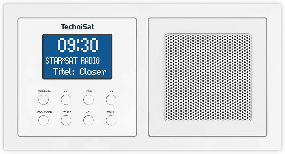 TechniSat DIGITRADIO UP 1 - DAB+ Unterputzradio zur Anbringung in jeder Doppel Unterputzdose (DAB, U