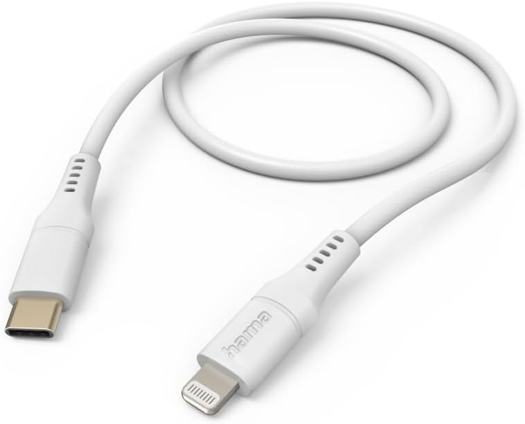 Hama Ladekabel „Flexible“ USB C auf Lightning, Silikon, 1,5m (iPhone Ladekabel, Lightning Kabel, iPh