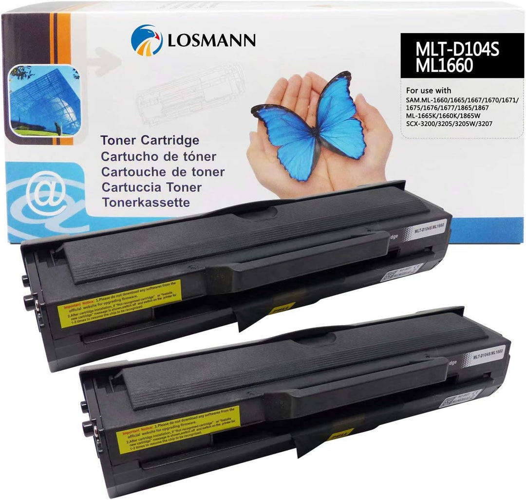 LOSMANN 2x Toner Kompatibel für Samsung ML-1660 / MLT-D1042S/ELS für ML1660 ML1660N ML1665 ML1666 ML