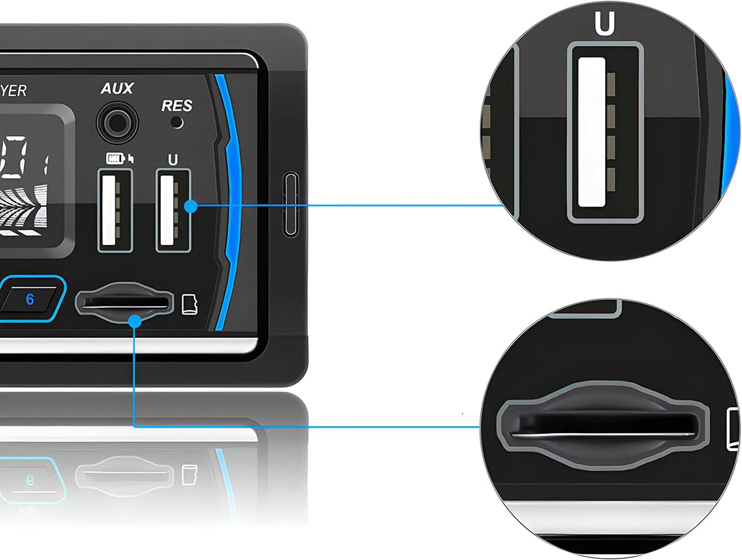 Retoo Autoradio mit Bluetooth Freisprecheinrichtung und Fernbedienung, 1 DIN MP3 Player mit 2 USB fü