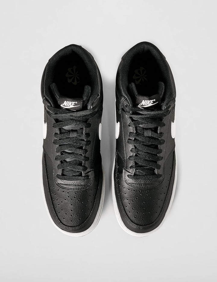 Nike Herren Court Vision Mid Nn Sneaker 38.5 EU Black White Black, 38.5 EU Black White Black