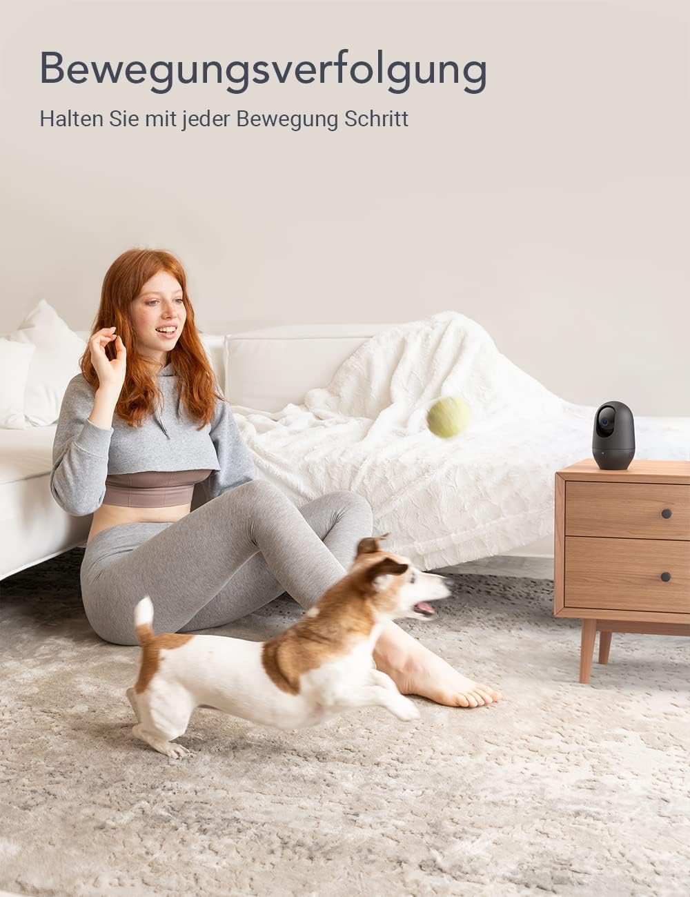 nooie Babyphone mit Kamera 2K, 360° Babyphone WLAN Überwachungskamera innen, Hundekamera mit App, Be