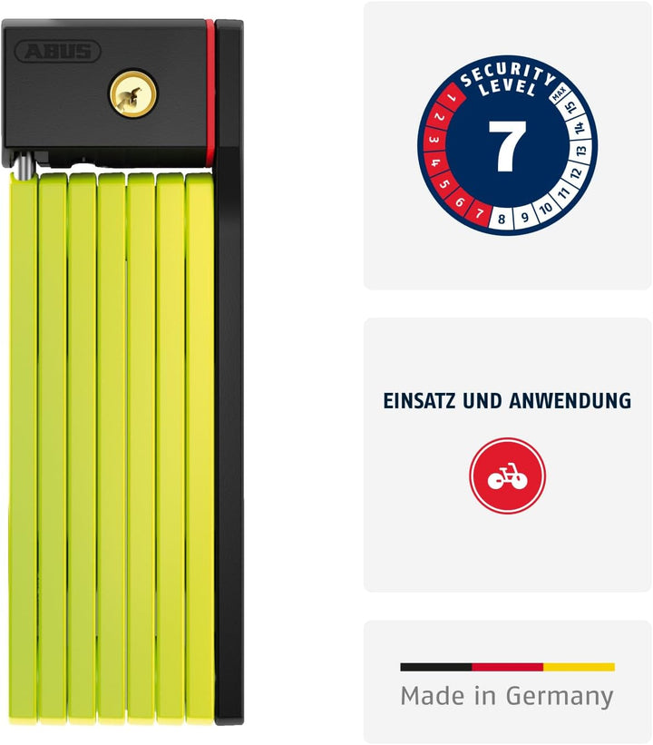 ABUS Faltschloss Bordo uGrip 5700K SH mit Halterung - Fahrradschloss mit 5 mm starken Stäben - ABUS-