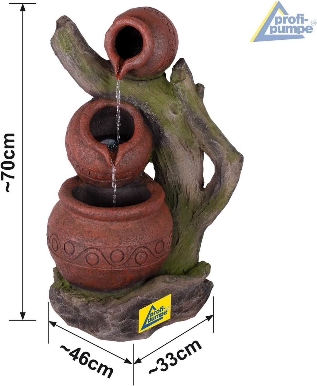 Gartenbrunnen Brunnen Zierbrunnen Zimmerbrunnen Springbrunnen Brunnen mit LED-Licht 230V Wasserfall