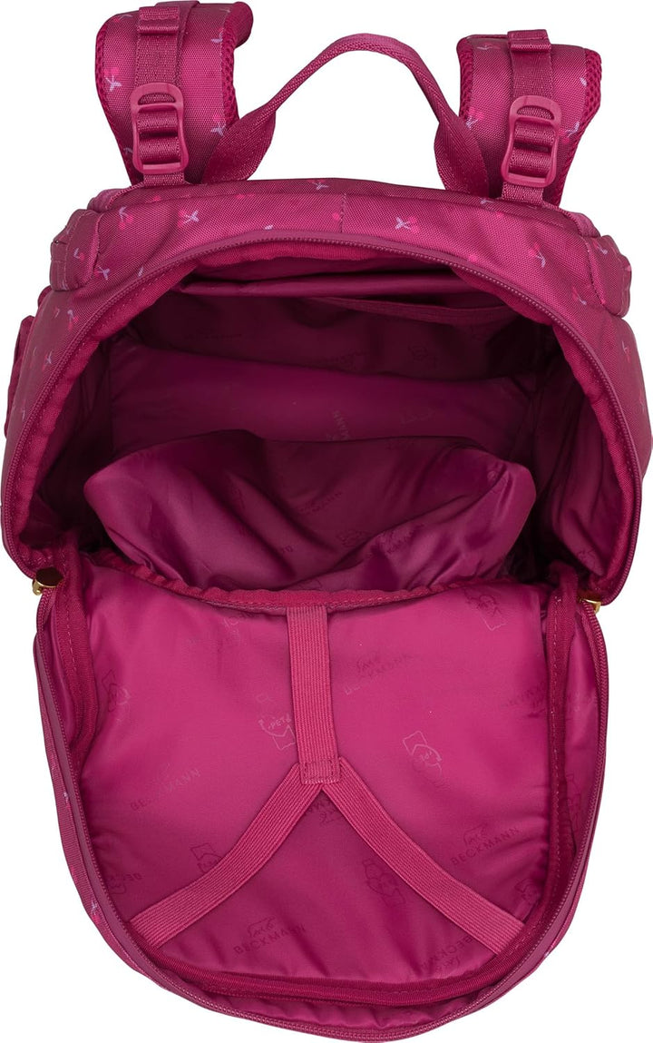 BECKMANN, Schulrucksack-Set Active Air FLX, 6-teilig, Grundschule, inkl. Regenüberzug, 22L, Cherry