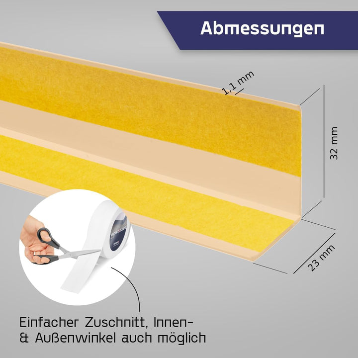 HOLZBRINK Weichsockelleiste selbstklebend KIEFER Knickleiste, 32x23mm, 25 Meter 25m Kiefer, 25m Kief