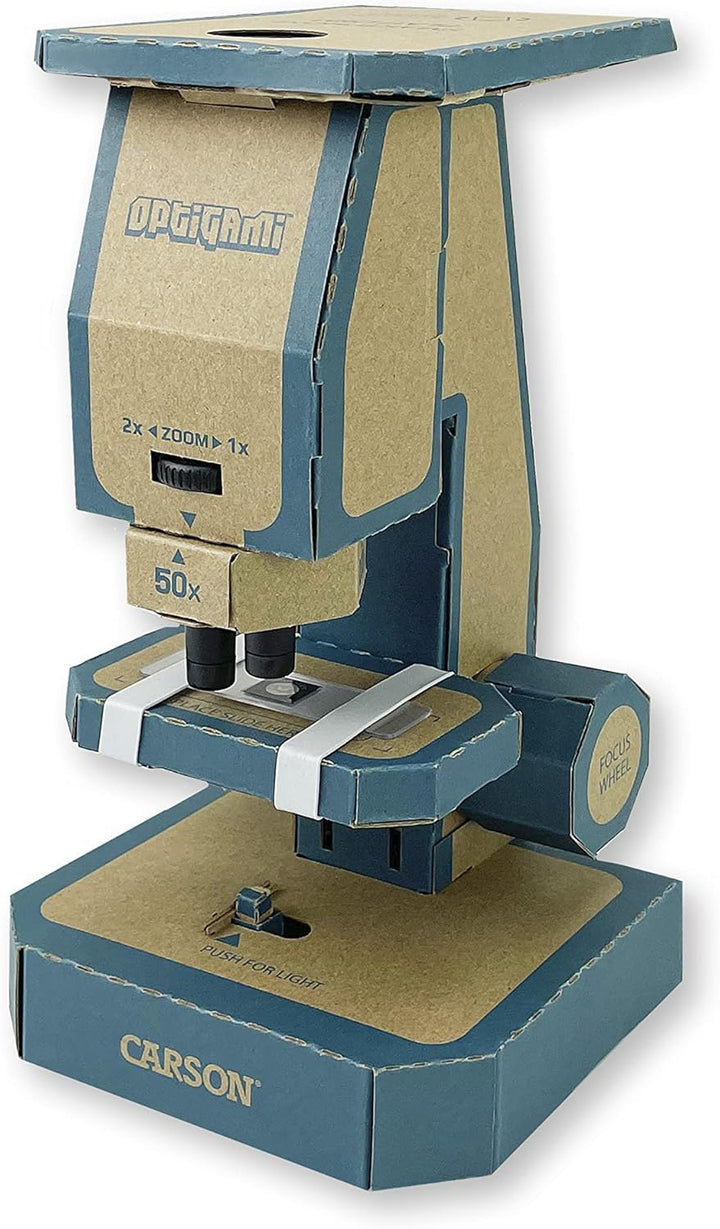 Carson Optigami - Mikroskop zum Selberbauen - Basteln, Forschen, Spass (OG-100), Optigami