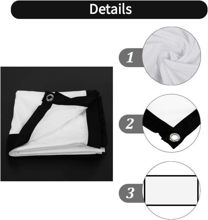 Tragbarer HD-Projektorbildschirm 16: 9 Filmbildschirm ohne Falten 40-Zoll- - 120-Zoll-Verdickungspro