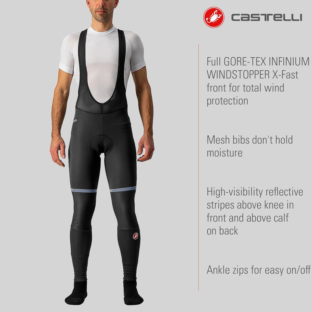 CASTELLI Herren Cycling bib Shorts Polare 3 Bibtight L Schwarz, L Schwarz