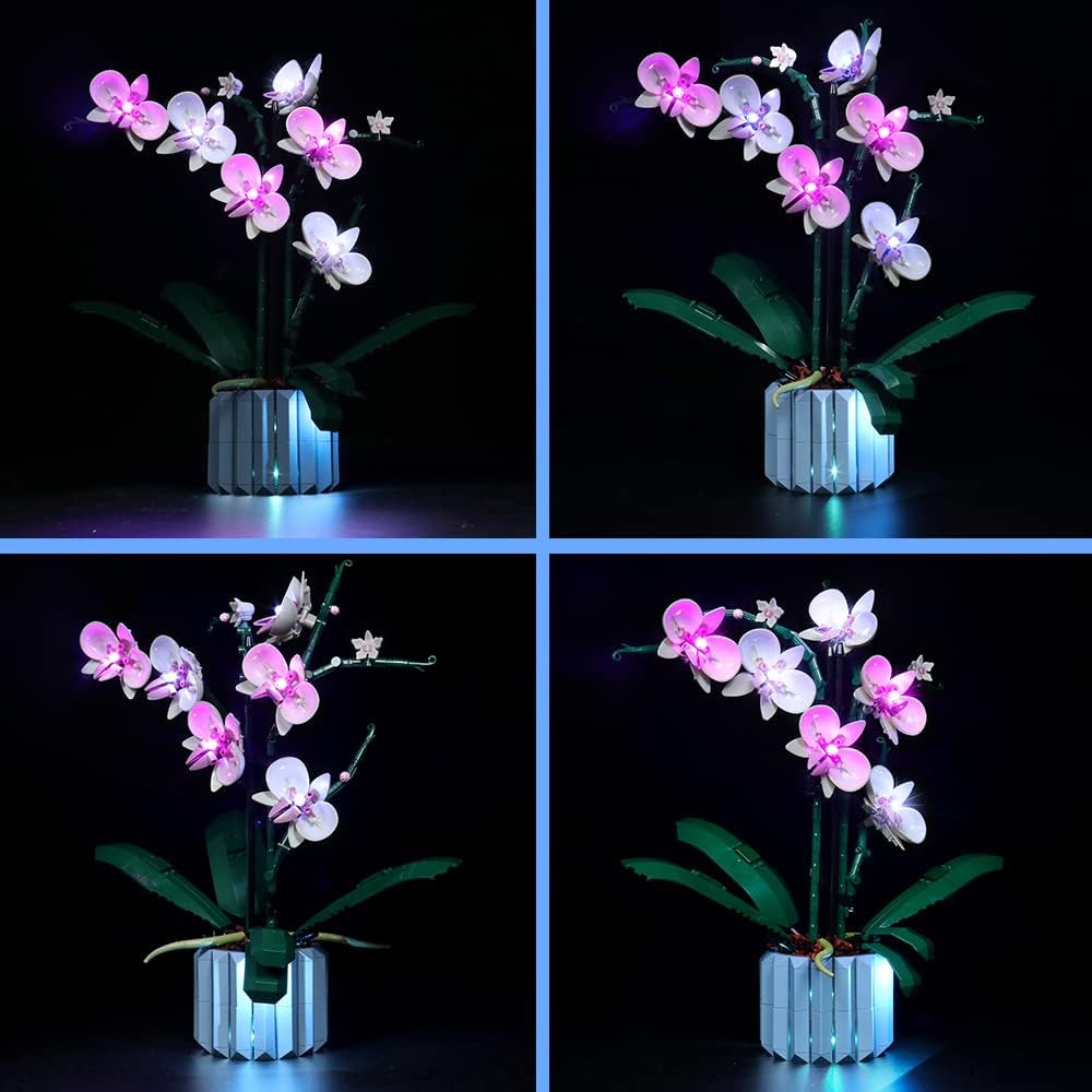 LocoLee Led Licht Set Kompatibel mit LEGO Orchidee, Led Beleuchtungs Set Compatible with LEGO 10311