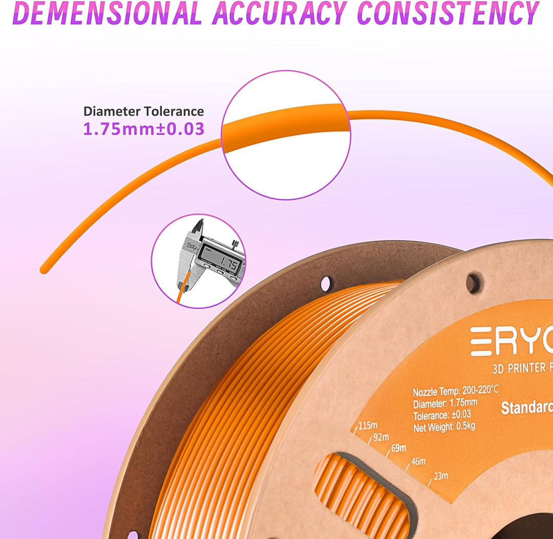 ERYONE TPU Filament 1.75mm, 3D Drucker Filament,Flexible TPU Filament, TPU 95A, Massgenauigkeit +/-