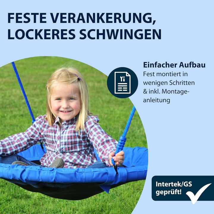 HUDORA Nestschaukel 90, blau Single, Single